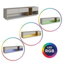 Ver mais imagens de Rack para TV até 55 Polegadas com LED 136cm 3 Gavetas e 1 Nicho Bege Mel/Arenas