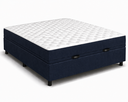 Ver imagem 2 de Kit Cama Box Baú Casal 138x188 cm + Colchão D33 Casal 17 cm Azul Suede