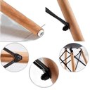 Ver imagem 4 de Kit Mesa Eiffel Redonda 90cm com 4 Cadeiras Eames Eiffel Pés de Madeira Pretas