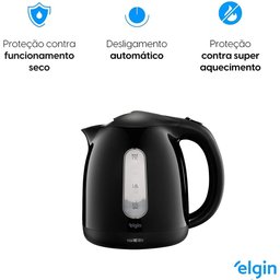Chaleira Elétrica Térmica Elgin Visio Preta 1,7l 220v - 3