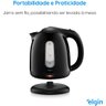 Chaleira Elétrica Térmica Elgin Visio Preta 1,7l 220v - 2