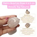 Ver imagem 4 de Pedra Natural Quartzo Rosa 4 a 6 Cm Rolado 1 Kilo