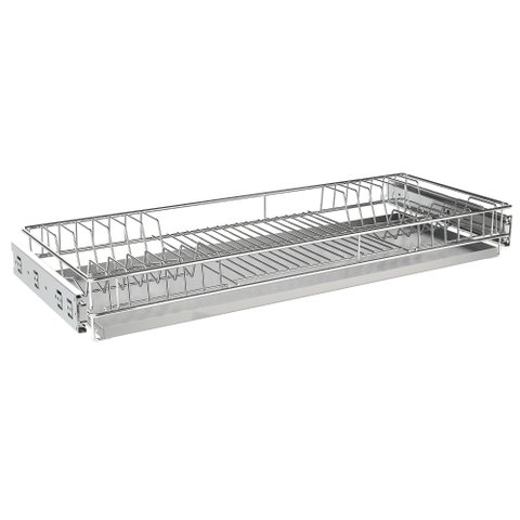 Escorredor de Pratos Deslizante 870x75x270mm Mód 900mm Crom