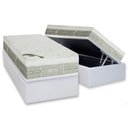 Ver imagem 1 de Cama Box Baú Solteiro: Colchão Molas Castor Pocket Summer Winter + Base Crc Courano White(88x188)