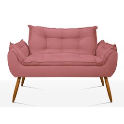 Sofá Opala Namoradeira para Sala – Balaqui Decor Cor:Rosa - 2