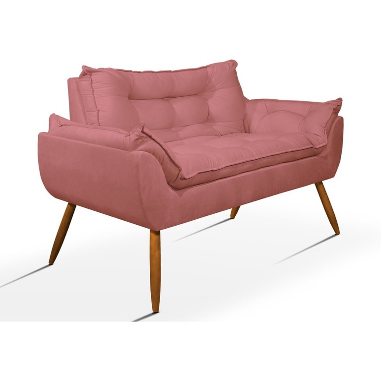 Sofá Opala Namoradeira para Sala – Balaqui Decor Cor:Rosa Sofá Opala Namoradeira para Sala – Balaqui Decor Cor:Rosa