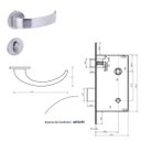 Ver imagem 2 de Fechadura Banheiro Arc 5086546/55 - Cromado Escovado Arouca