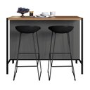Ver imagem 2 de Mesa Bancada Ilha Gourmet 127cm P1034 Grafite Mell Pp Milani Store