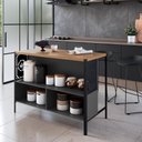 Ver imagem 4 de Mesa Bancada Ilha Gourmet 127cm P1034 Grafite Mell Pp Milani Store
