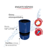 Engate Rápido 1/2" e 7/16" para Mangueira Cor Azul Durín - 2