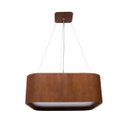 Ver imagem 1 de Lustre Pendente Madeira Arredondado 30x30cm Mel