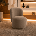 Ver imagem 1 de Poltrona Decorativa Bia Orgânica Suede Recepção Sala Estar Quarto