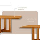 Ver imagem 6 de Mesa 120 Laminado com 4 Cadeiras Malta Gold Moderna Mobília Brisa Imbuia Naturale