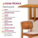 Ver imagem 7 de Mesa 120 Laminado com 4 Cadeiras Malta Gold Moderna Mobília Brisa Imbuia Naturale