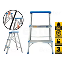 Ver imagem 2 de Escada Banqueta Alumínio 3 Degraus 35x63cm 120kg Alumasa