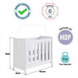Mini Berço com Colchão Incluso 4 em 1 Evolutivo - 7