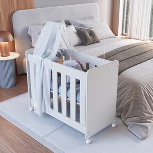 Mini Berço com Colchão Incluso 4 em 1 Evolutivo