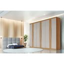 Ver imagem 1 de Guarda Roupa Casal 6 Portas e 6 Gavetas Linea Naturale/off White - Rufato