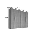 Ver imagem 6 de Guarda Roupa Casal 6 Portas e 6 Gavetas Linea Naturale/off White - Rufato