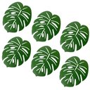 Ver imagem 1 de Kit 6 Jogo Americano Formato De Folha Costela De Adão Mesa Posta Lugar Americano Folhagem Elegante