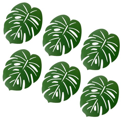 Kit 6 Jogo Americano Formato De Folha Costela De Adão Mesa Posta Lugar Americano Folhagem Elegante