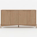 Ver imagem 2 de Aparador Buffet para Sala de Jantar 4 Portas 167cm Madeira Maciça Benton F06 Tauari - Lyam Decor