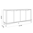 Ver imagem 6 de Aparador Buffet para Sala de Jantar 4 Portas 167cm Madeira Maciça Benton F06 Tauari - Lyam Decor