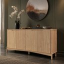 Ver imagem 1 de Aparador Buffet para Sala de Jantar 4 Portas 167cm Madeira Maciça Benton F06 Tauari - Lyam Decor