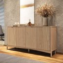 Ver imagem 3 de Aparador Buffet para Sala de Jantar 4 Portas 167cm Madeira Maciça Benton F06 Tauari - Lyam Decor