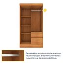 Ver imagem 3 de Guarda-Roupa Solteiro com 4 Portas e 2 Gavetas 108cm Multimóveis CR35496 Cinamomo