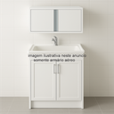 Ver imagem 3 de Armário Aéreo 70x42x42 Branco 2 Portas Multiuso Lavanderia Área de Serviço