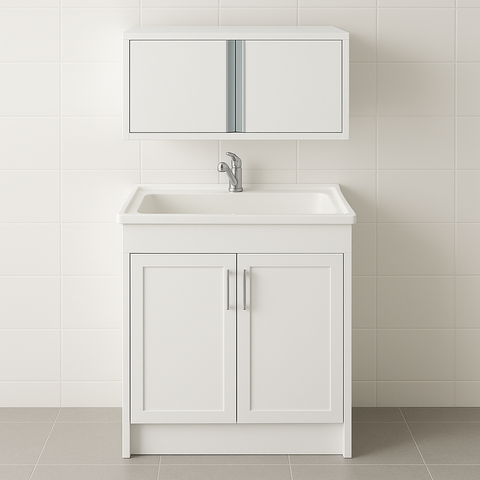 Armário Aéreo 70x42x42 Branco 2 Portas Multiuso Lavanderia Área de Serviço