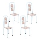 Ver imagem 1 de Cadeiras para Sala de Jantar 4 Unidades Lara Branco/Botanic Bege