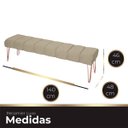 Ver imagem 6 de Recamier Estofada Casal Luxo Veludo Bege Escuro
