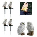 Ver imagem 3 de Coruja Lumianaria Solar Decoraçao Casa Quintal Jardim Kit 4 Uni Multiuso Resistente Aves Iluminacao