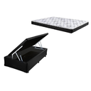 Ver imagem 1 de Cama Box Baú Solteiro Conforto Sintético Cinza + Colchão Solteiro Conforto Espuma D33 30x88x188