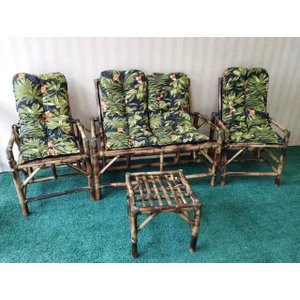 Poltronas De Bambu Jogo Completo Jardim Varanda Sacada Vime