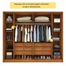 Guarda Roupa Casal 6 portas 6 gavetas Barcelona Ripado Tcil Móveis - 7