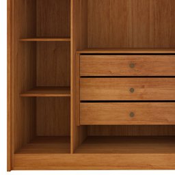 Guarda Roupa Casal 6 portas 6 gavetas Barcelona Ripado Tcil Móveis - 19