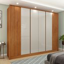 Ver imagem 1 de Guarda Roupa Casal 6 portas 6 gavetas Barcelona Ripado Tcil Móveis