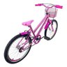 Bicicleta Infantil Aro 20 Feminina - Route Bike - Aro Aero - Cestinha Rosa - 2