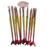 Pincel Kit 10 Peças Sereia Delineador Maquiagem Sombra Iluminador Make Up Mermaid - 2