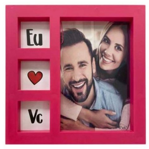 Porta Retrato 10x15 Eu Amo Voce Pf-1295-ro Square