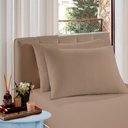 Ver imagem 1 de Lençol Solteiro King Liso Com Elástico 100% Algodão Creme de Avelã Vivaldi Sul Brasil