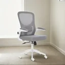 Ver imagem 1 de Cadeira Escritório Ergonomica Giratória Cinza Poliéster