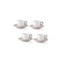 Ver imagem 1 de Jogo de 4 Xícaras de Café Expresso de Porcelanacom Pires 50ml - Everyday - Taupe- Guzzini
