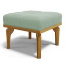 Ver imagem 2 de Poltrona de Amamentação Balanço e Puff Base de Madeira Brenda G05 Veludo Verde - Mpozenato