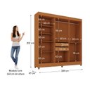 Ver imagem 5 de Guarda-roupa Casal 6 Portas 2 Gavetas Apolo