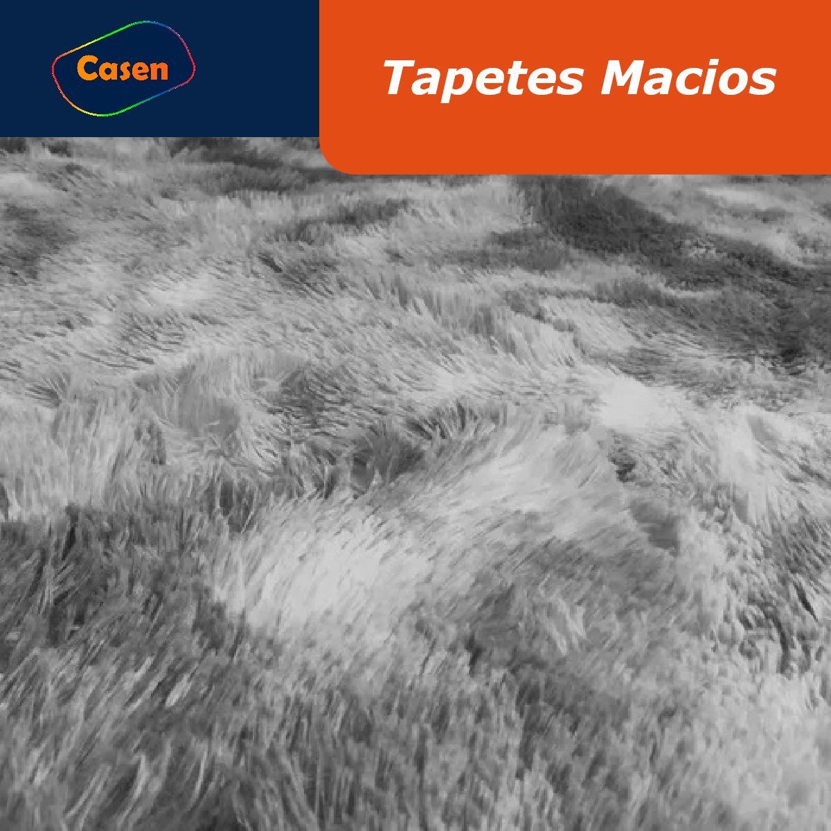 Tapete 1,50x1,00 Casen Mesclado Cinza Felpudo - 3