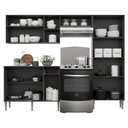 Ver imagem 5 de Cozinha Compacta Multimóveis Pequim Up FG2999 com Armário e Balcão Preta/Lacca Fumê